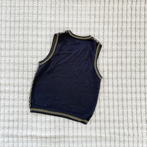 Source Unknown Black and Tan V-Neck Sweater Vest - Picture 3 of 3